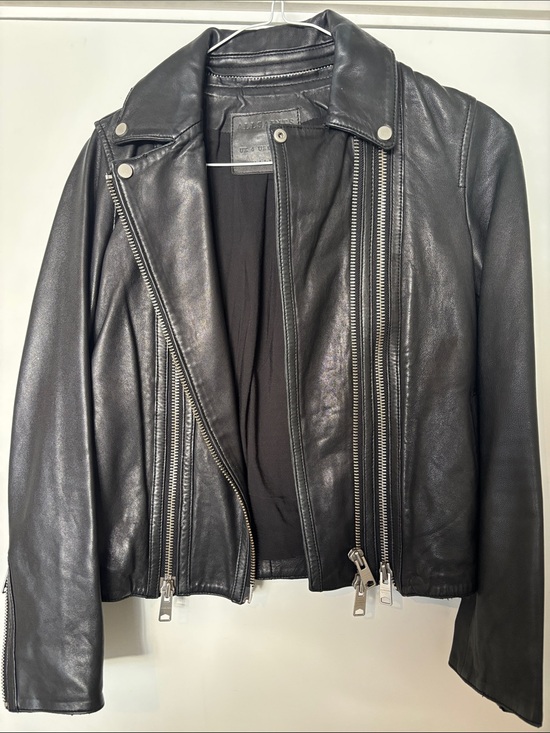 All Saints Jackets & Blazers - Black Leather Moto Jacket - Brand: all saints